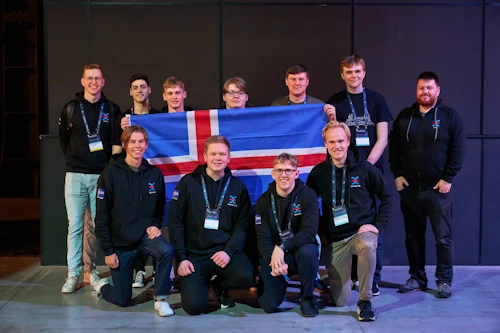 Lið Íslands í Netöryggiskeppni Evrópu 2024.
