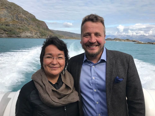 Guðlaugur Þór Þórðarson utanríkisráðherra  ásamt Ane Lone Bagger utanríkisráðherra Grænlands