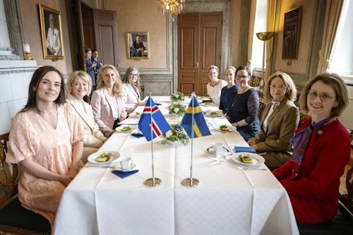 Frá fundi utanríkisráðherra Íslands og Svíþjóðar.