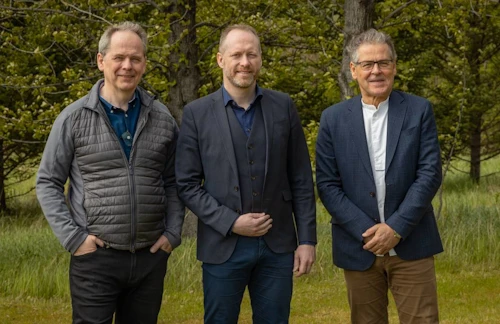 Guðmundur Ingi Guðbrandsson, umhverfis- og auðlindaráðherra, Magnús H. Jóhannsson, teymisstjóri hjá Landgræðslunni og Árni Bragason landgræðslustjóri.