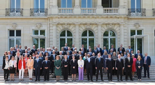 Frá ráðherraráðsfundi OECD í París. 