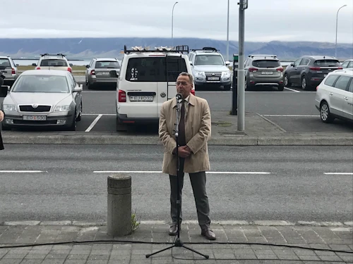 Þórólfur Árnason, forstjóri Samgöngustofu ávarpar gesti.