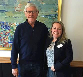 Poul Michelsen og Sigríður Á. Andersen ræddust við í Færeyjum.