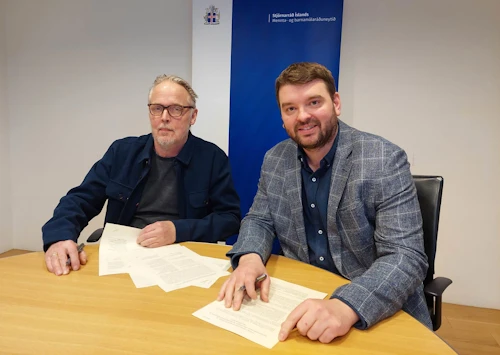 Þorvar Hafsteinsson, formaður Heimilis og skóla, og Ásmundur Einar Daðason, mennta- og barnamálaráðherra