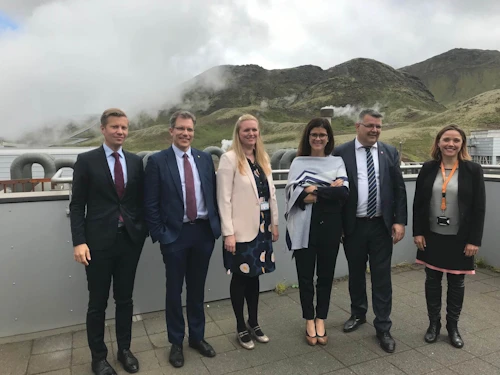 Norrænir orkumálaráðherrar í Hellisheiðarvikrjun