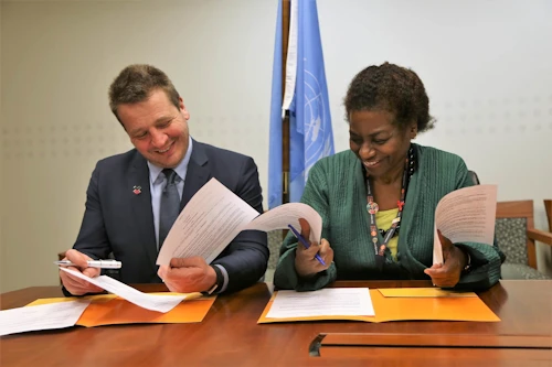 Guðlaugur Þór og Natalia Kanem, UNFPA.