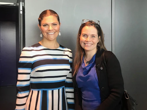 Forsætisráðherra ásamt Viktoríu krónprinsessu Svíþjóðar, á alþjóðaþingi Hringborðs norðurslóða