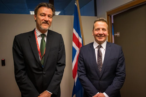 Ulrik Vestergaard Knudsen, aðstoðarframkvæmdastjóri OECD og Guðlaugur Þór Þórðarson