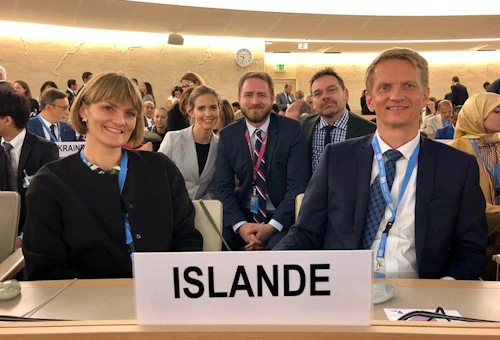 Frá fyrsta fundi Íslands í mannréttindaráðinu.