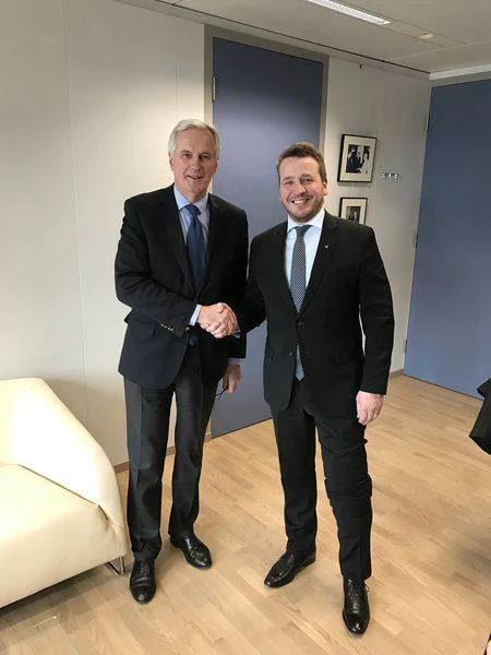 Guðlaugur Þór og Michel Barnier.