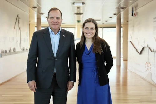 Katrín Jakobsdóttir, forsætisráðherra og Stefan Löfven, forsætisráðherra Svíþjóðar