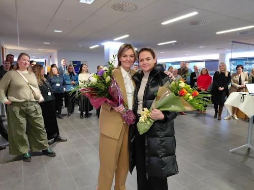 Ásdís Halla Bragadóttir og Erna Kristín Blöndal