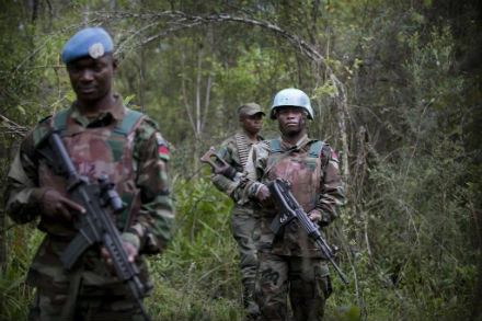 Friðargæsluliðar MONUSCO í Lýðstjórnar lýðveldinu Kongó. 