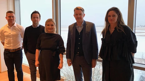  ​Tómas Ingason, Gísli S. Brynjólfsson, Lilja Dögg Alfreðsdóttir, ferðamálaráðherra,  Bogi Nils Bogason, forstjóri Icelandair Group og Sylvía Kristín ÓIafsdóttir 