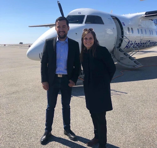 Múte B. Egede, formaður grænlensku landsstjórnarinnar, og Katrín Jakobsdóttir, forsætisráðherra.
