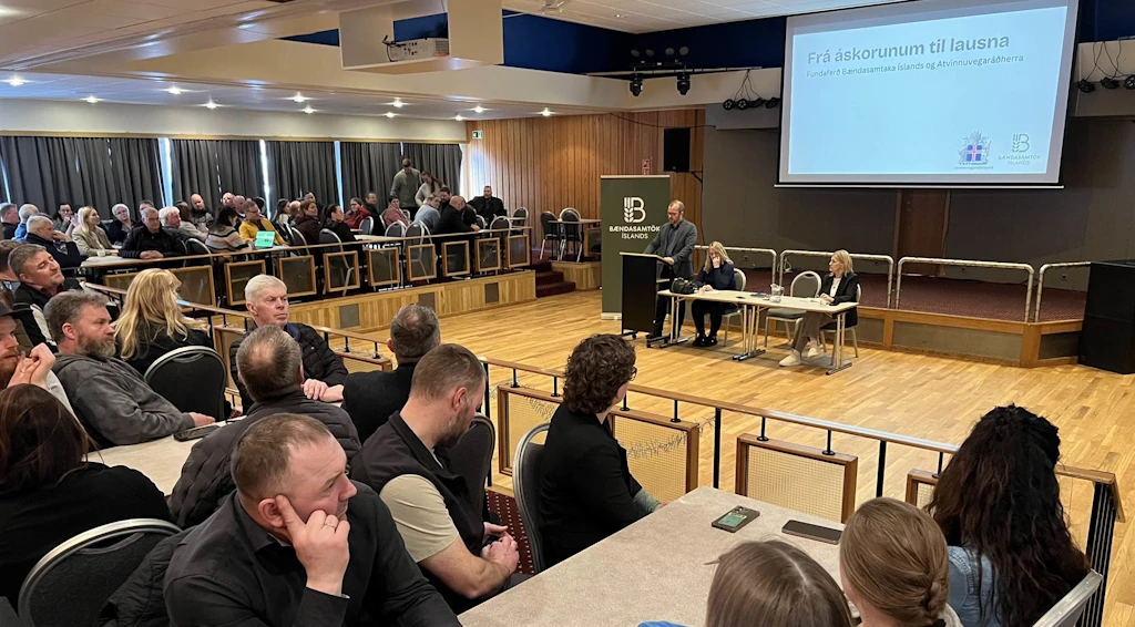 Fundurinn í félagsheimilinu á Blönduósi var þéttsetinn.