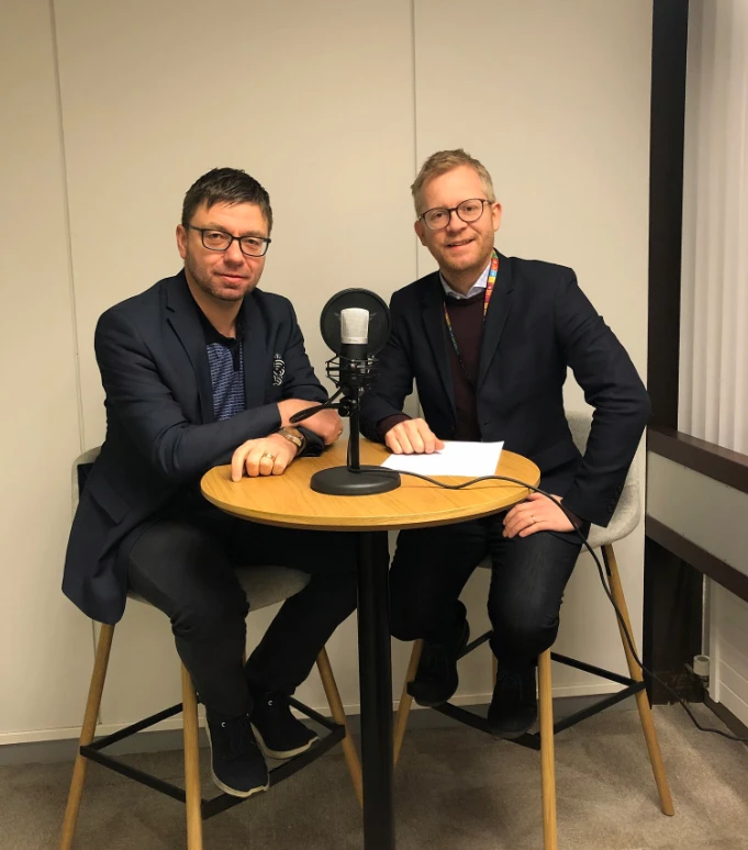 Jörundur Valtýsson, fastafulltrúi Íslands hjá Sameinuðu þjóðunum, og Sveinn H. Guðmarsson, upplýsingafulltrúi utanríkisráðuneytisins.