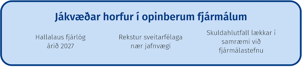 Jákvæðar horfur í opinberum fjármálum