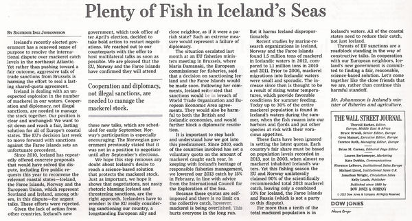 Greinin í Wall Street Journal Greinin í Wall Street Journal